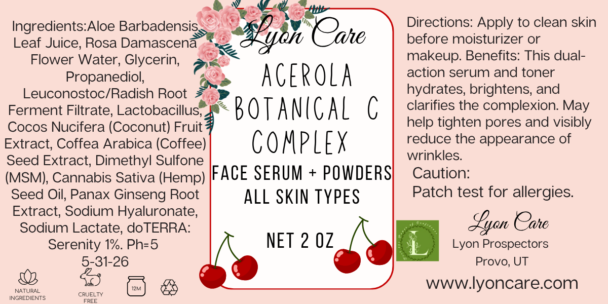 Acerola Botanical C Complex Serum 2 oz + 18 g powder (up to 150 applications)