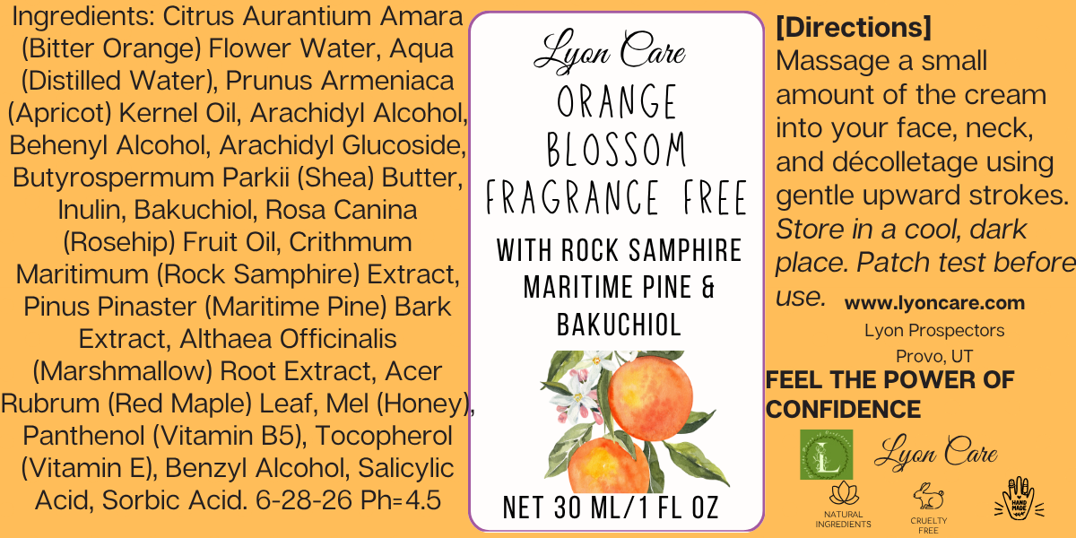 ORANGE BLOSSOM Botanical Youth Cream  1 oz
