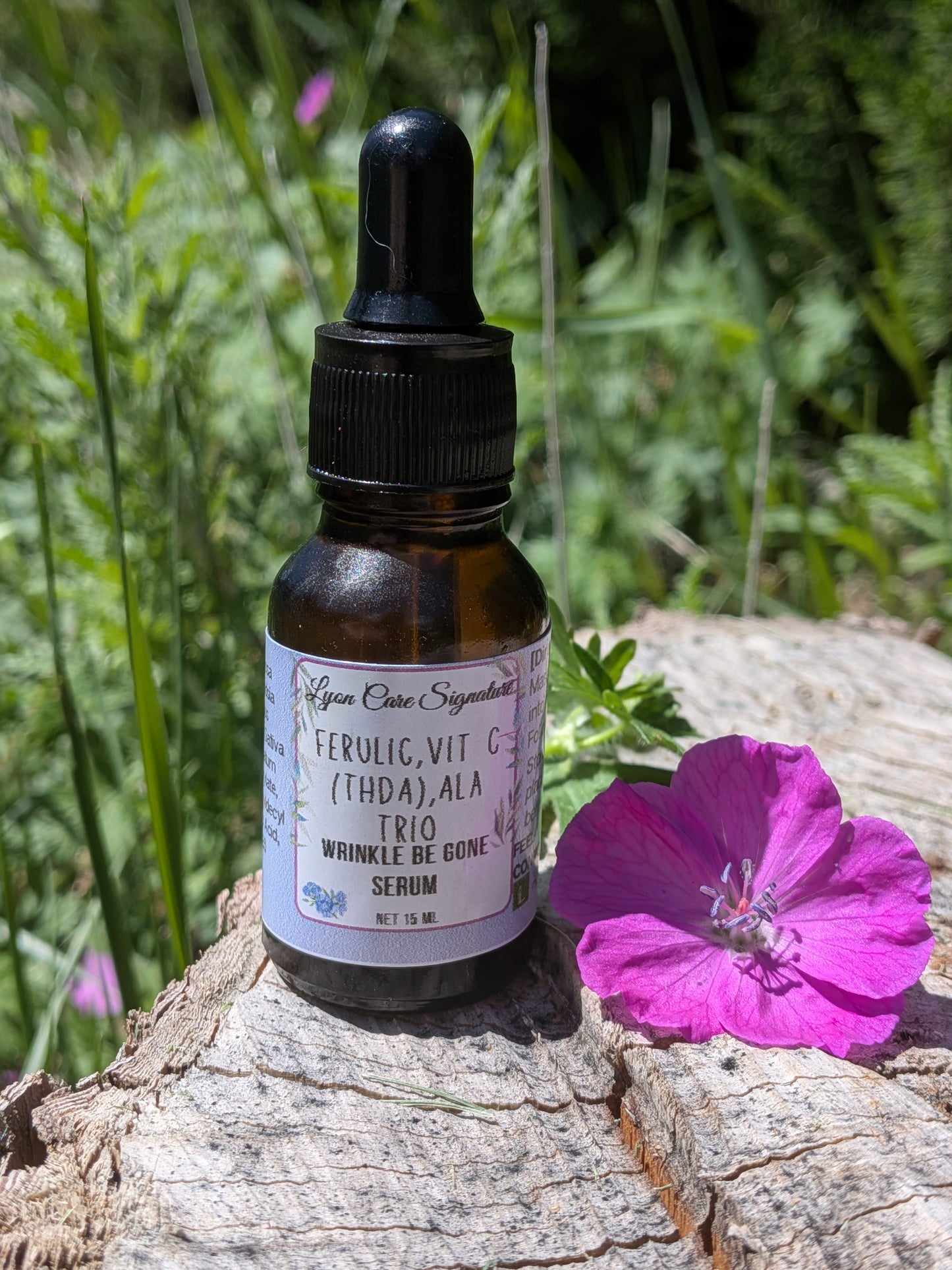 Wrinkle Be Gone Triple-Antioxidant Glow Serum THDA Vitamin C + ALA + Ferulic .5 oz